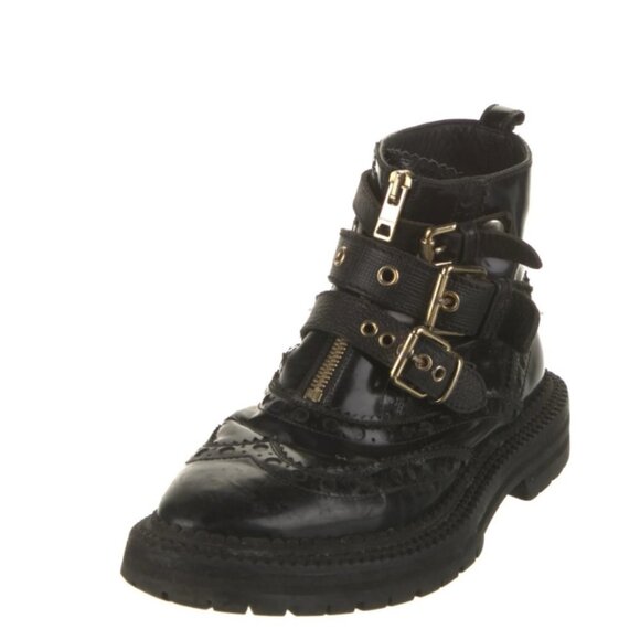 Burberry Everdon Brogue Buckle Boots 39 9 - Picture 3 of 6